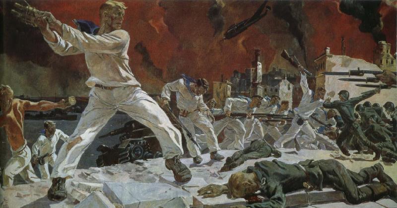 unknow artist Battle of Sevastopol Norge oil painting art